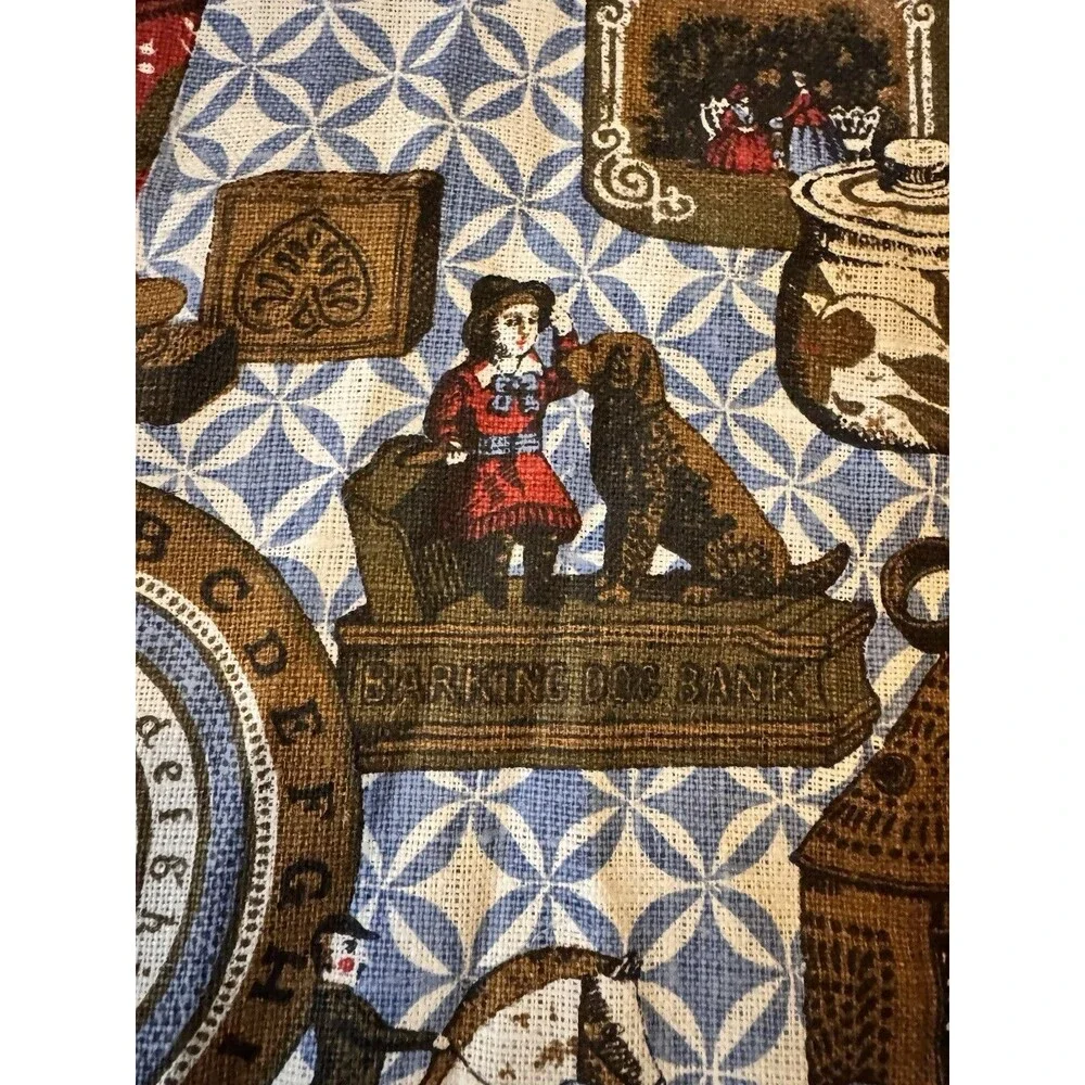 Vintage Kay Dee Country Antiques Auction Linen Tea Towel Sewell Jackson NEW